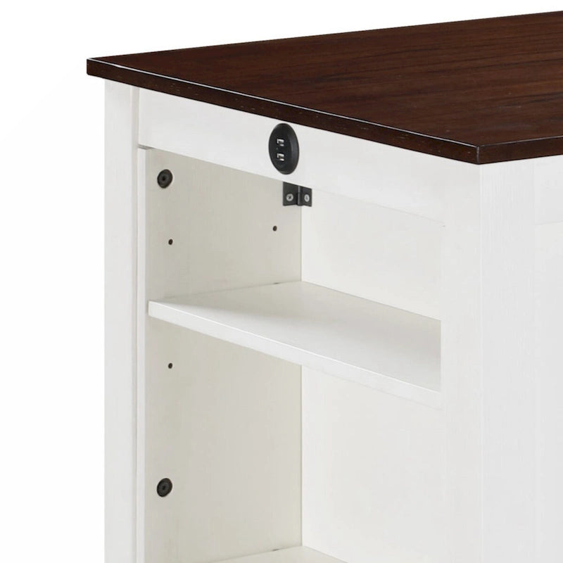 Graham 36 3-Piece Finish Small Space Counter Height Dining Table with Shelves and 2 Chairs