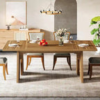 71 Large Farmhouse Dinning Table, Rectangular Dining Table for 6