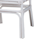 Carwyn Bohemian White Rattan Dining Chair