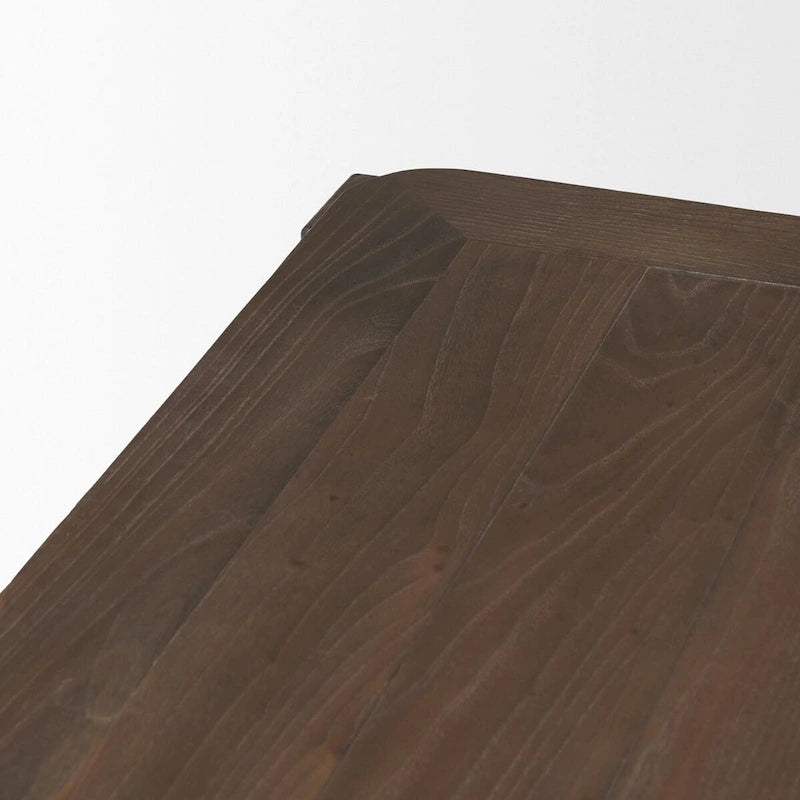 Teva Dark Brown Wood Rectangular 72 Dining Table - 72.0L x 39.0W x 30.0H