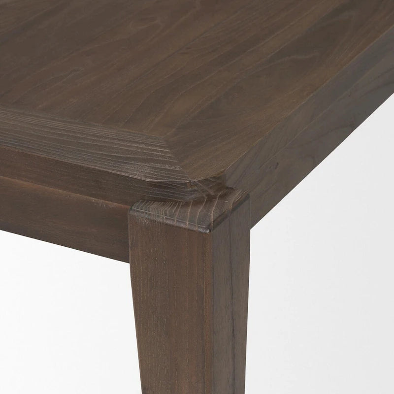 Teva Dark Brown Wood Rectangular 72 Dining Table - 72.0L x 39.0W x 30.0H