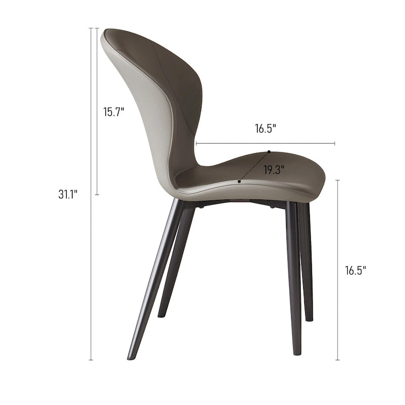 Set of 3/6/9/12 PU Leather Modern Dining Chairs - Comfortable, Easy-to-Clean, Contemporary Design for Kitchen or Dining Room