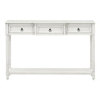 Console Table Sofa Table with Drawers for Entryway with Projecting Drawers and Long Shelf