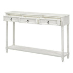 Console Table Sofa Table with Drawers for Entryway with Projecting Drawers and Long Shelf
