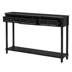 Console Table Sofa Table with Drawers for Entryway with Projecting Drawers and Long Shelf