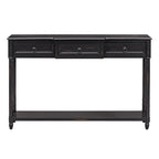 Console Table Sofa Table with Drawers for Entryway with Projecting Drawers and Long Shelf