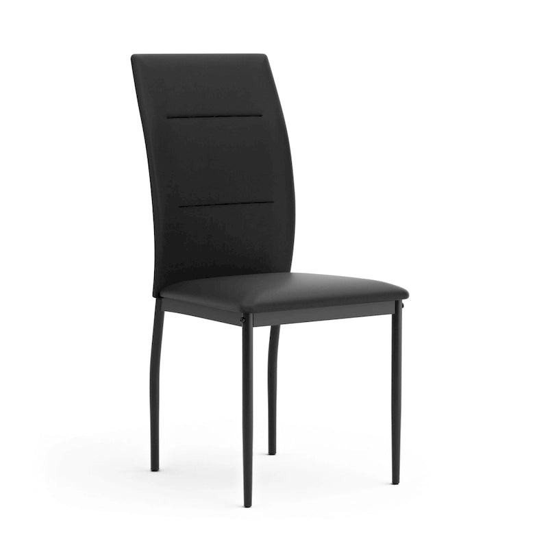 Luca Modern Black PU Leather Dining Chairs Set of 2