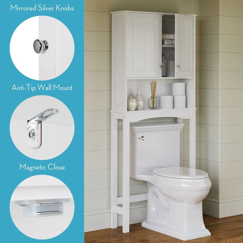Ashland Over the Toilet Bathroom Spacesaver Wall Medicine Storage Cabinet with Adjustable Shelf