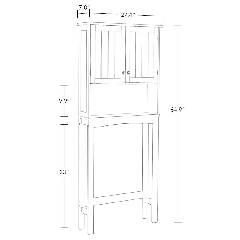 Ashland Over the Toilet Bathroom Spacesaver Wall Medicine Storage Cabinet with Adjustable Shelf