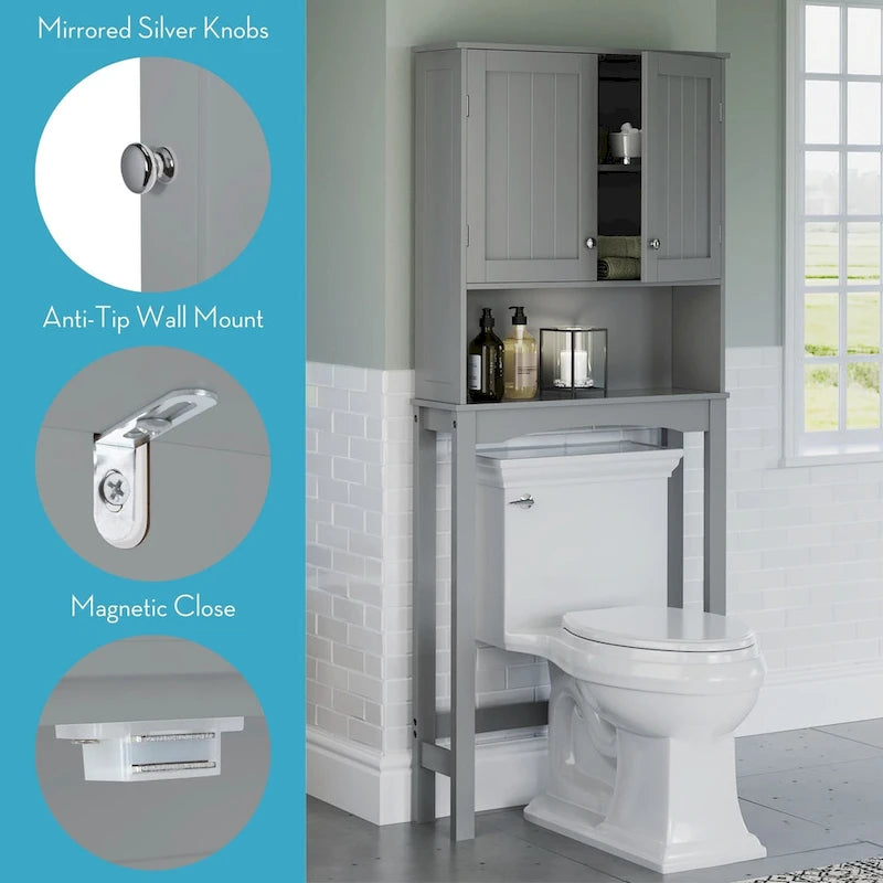 Ashland Over the Toilet Bathroom Spacesaver Wall Medicine Storage Cabinet with Adjustable Shelf