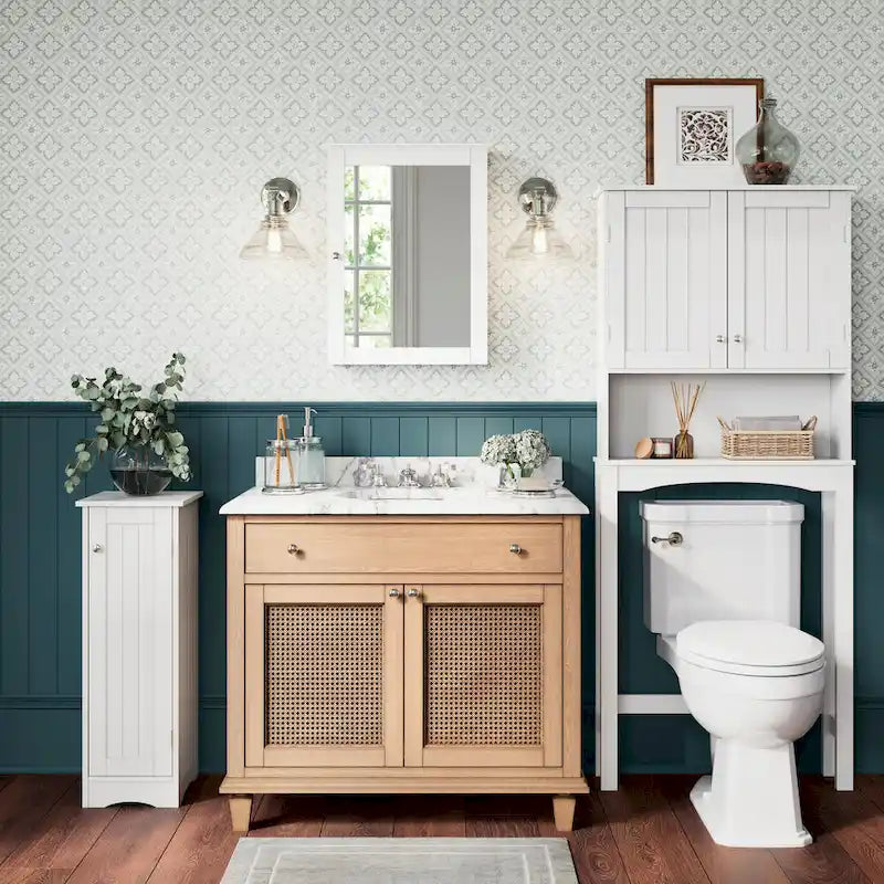 Ashland Over the Toilet Bathroom Spacesaver Wall Medicine Storage Cabinet with Adjustable Shelf