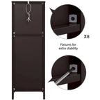 Yaheetech 3 Tiers Floor Bath Cabinet, 2 Hideaway Drawers 1 Shelf