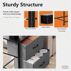 Nightstand, 2 Drawer Dresser Night Stand, End Table with Fabric Bins for Bedroom, Closet, Entryway, College Dorm