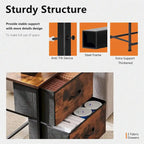 Nightstand, 2 Drawer Dresser Night Stand, End Table with Fabric Bins for Bedroom, Closet, Entryway, College Dorm