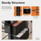 Nightstand, 2 Drawer Dresser Night Stand, End Table with Fabric Bins for Bedroom, Closet, Entryway, College Dorm