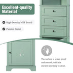 Triangle Tall Cabinet with Drawers and Adjustable Shelves