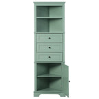 Triangle Tall Cabinet with Drawers and Adjustable Shelves