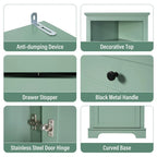 Triangle Tall Cabinet with Drawers and Adjustable Shelves