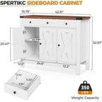 Kitchen Sideboard Buffet Storage Cabinet Coffee Bar Cabinet Pantry with 3 Drawers and Adjustable shelf