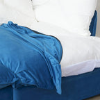 U-shaped Velvet Cloud Sectional Sofa, Down Feather Wide Deep Seat Convertible Couch with 2 Storage Ottomans.