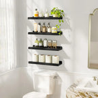 white Floating Shelves for Wall Set of 4, ,15.6 Inch