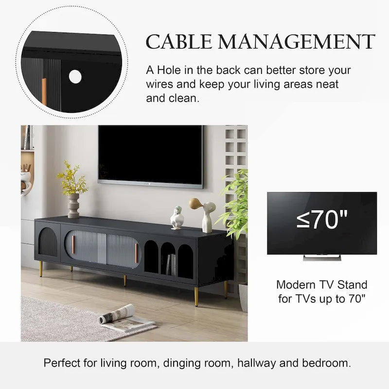 Modern TV Stand for 70 Inch TV for Living Room
