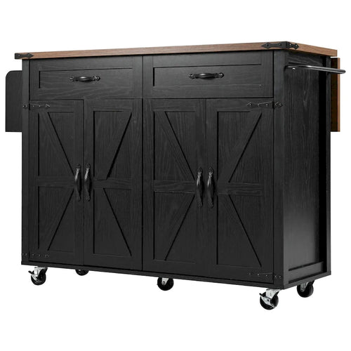 53.5Farmhouse Kitchen Island with Power Outlet