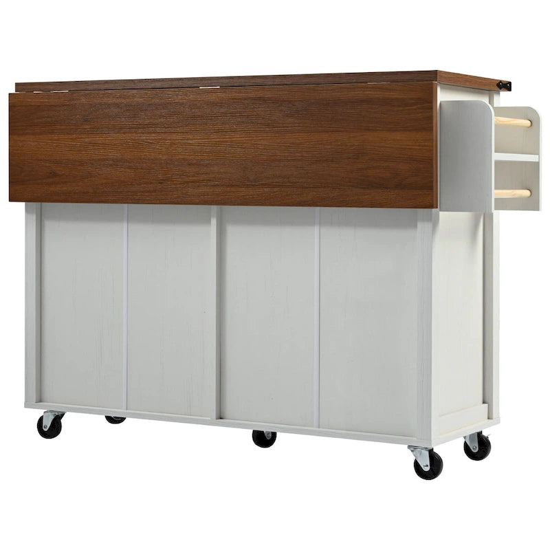 53.5Farmhouse Kitchen Island with Power Outlet
