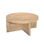 Round Solid Wood Coffee Table
