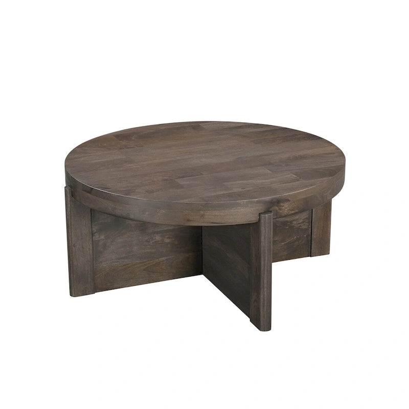 Round Solid Wood Coffee Table