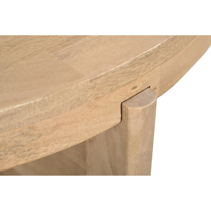 Round Solid Wood Coffee Table