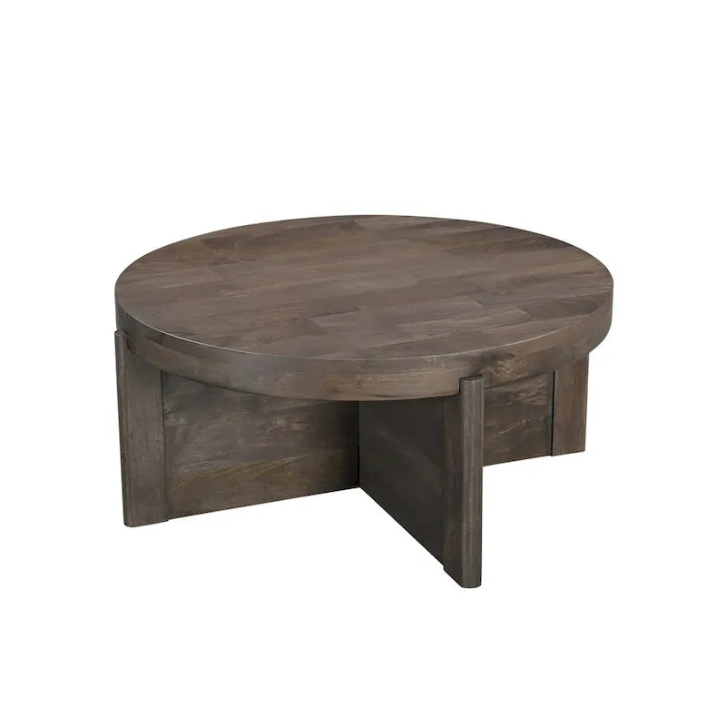 Round Solid Wood Coffee Table