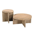 Round Solid Wood Coffee Table