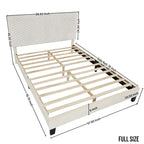Roundhill Furniture Findlay 3-Piece Bedroom Set in White Dove