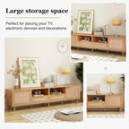 Rattan TV Stand for TVs up to 85