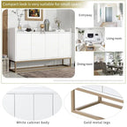 47.2 Modern 4 Door Buffet with Metal Base