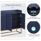 47.2 Modern 4 Door Buffet with Metal Base