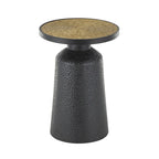 Metal Handmade Side End Accent Table with Rope Tabletop - Black