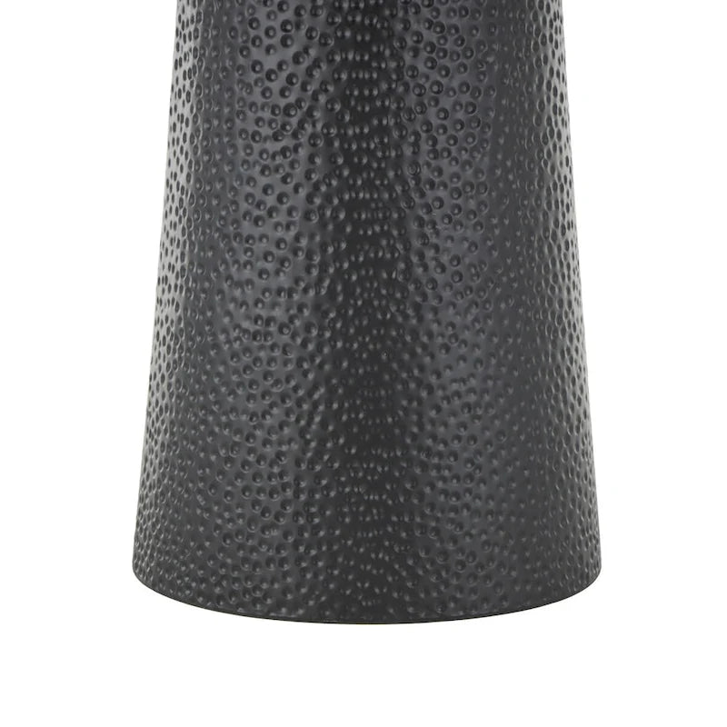 Metal Handmade Side End Accent Table with Rope Tabletop - Black