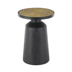 Metal Handmade Side End Accent Table with Rope Tabletop - Black
