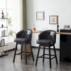 Moore Modern Rubberwood Swivel 33.25-Inch Barstool (set of 2)