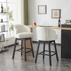 Moore Modern Rubberwood Swivel 33.25-Inch Barstool (set of 2)