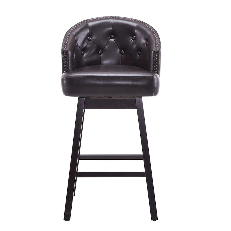 Moore Modern Rubberwood Swivel 33.25-Inch Barstool (set of 2)
