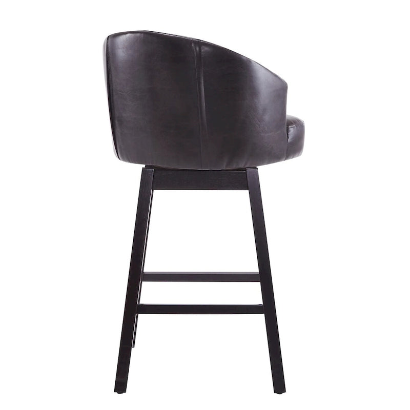 Moore Modern Rubberwood Swivel 33.25-Inch Barstool (set of 2)