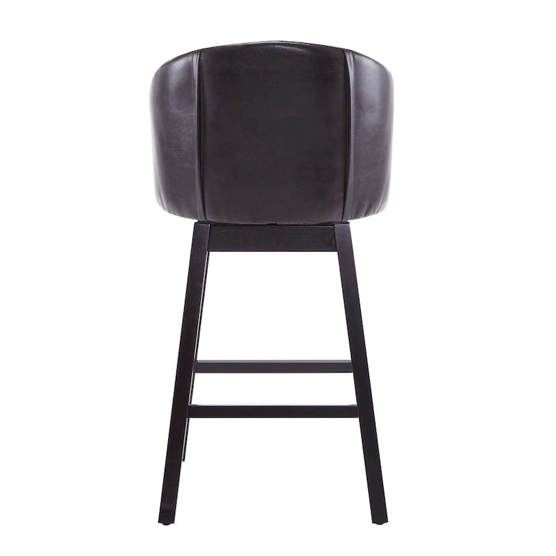 Moore Modern Rubberwood Swivel 33.25-Inch Barstool (set of 2)