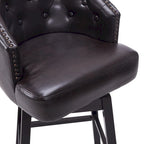 Moore Modern Rubberwood Swivel 33.25-Inch Barstool (set of 2)
