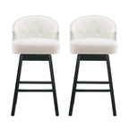 Moore Modern Rubberwood Swivel 33.25-Inch Barstool (set of 2)