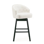 Moore Modern Rubberwood Swivel 33.25-Inch Barstool (set of 2)