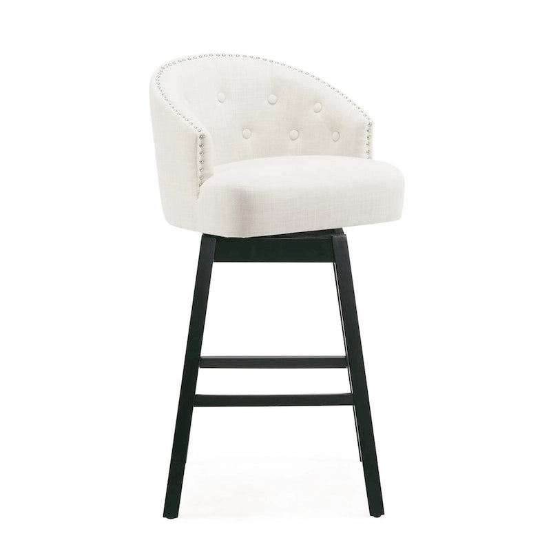 Moore Modern Rubberwood Swivel 33.25-Inch Barstool (set of 2)