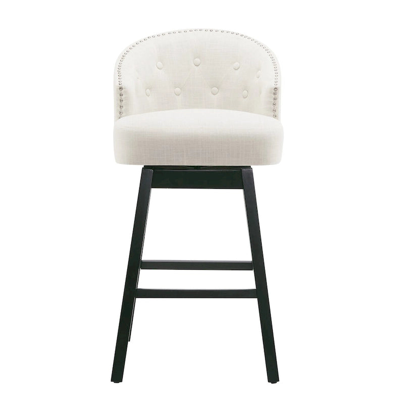 Moore Modern Rubberwood Swivel 33.25-Inch Barstool (set of 2)